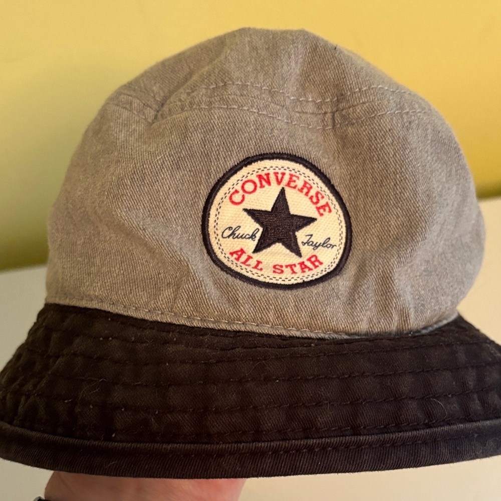 Converse ALLSTAR Black/Gray Cotton Bucket Hat One Size